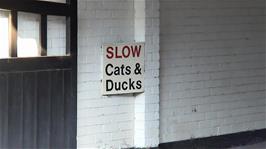 An interesting sign in the house by the ford at Allerford